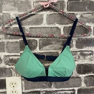 Lively bralette green navy blue wireless